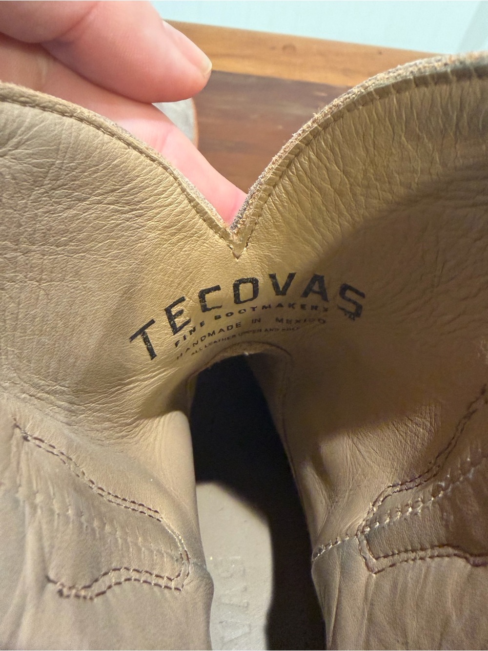 Beautiful Vintage Tecovas Suede Boots size 8 - Picture 4 of 7